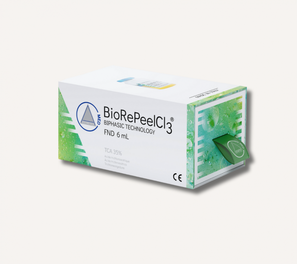BIOREPEELCl3 FACE<br>Innovatív kétfázisú peeling és biorevitalizáció egyben<br>5 ampulla 15 kezelés