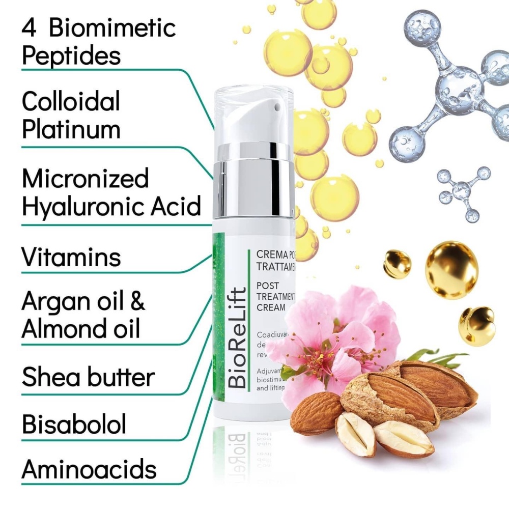 BIORELIFT POST TREATMENT CREAM 
Anti Aging regeneráló támogató krém BioRePeelCl3 kezelések és esztétikai kezelések után
