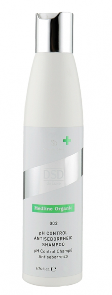 DSD SIMONE DE LUXE PH CONTROL ANTISEBORRHEIC SHAMPOO 
002 Természetes sampon szeborrea ellen, szulfátok nélkül, irritált és érzékeny fejbőrre. Szulfátok nélkül.