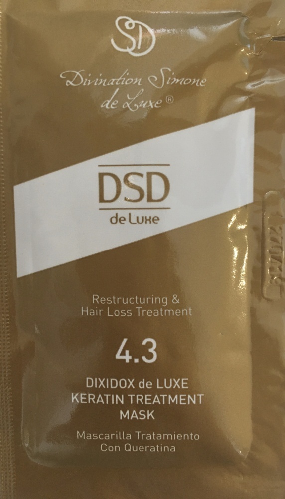 GIFT SAMPLE DSD KERATIN TREATMENT MASK 4.3 
Ajándék Minta Keratin Treatment Mask 4.3