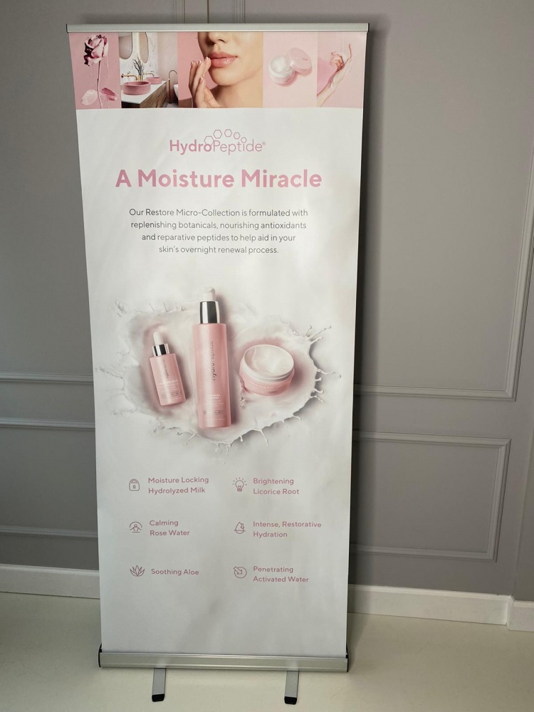 Darček Roll Up Banner Hydropeptide Restore collection Moisture Miracle