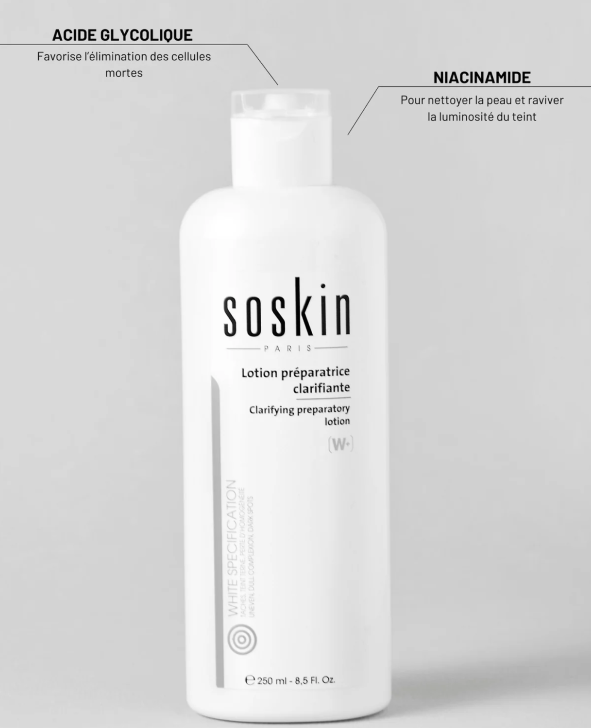 SOSKIN CLARIFYING PREPARATORY LOTION 
Világosító arctonik