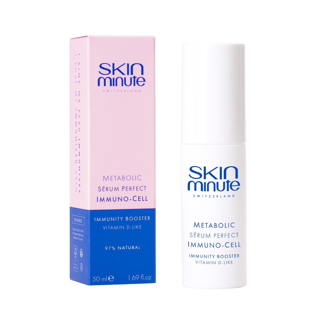 SKIN MINUTE PERFECT IMMUNO-CELL METABOLIC SERUM 
Arcápoló szérum gránátalma őssejtekkel a bőr védelméért és erősítéséért Serum Perfect Immuno-Cell Metabolic 50 ml. ​​ORGANIC SWISS