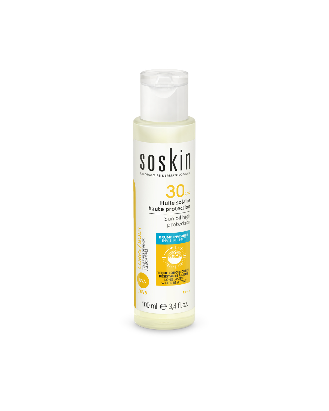 SOSKIN SUN OIL HIGH PROTECTION 
Napozó olaj SPF 30 vízálló