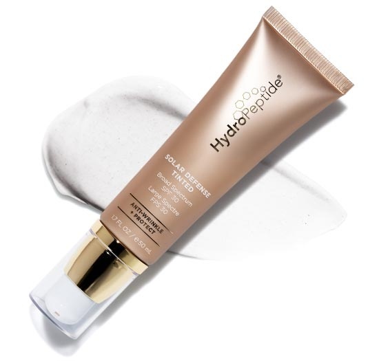 HYDROPEPTIDE SOLAR DEFENSE TINTED TESTER 
Napvédő, tónusos, fiatalító krém SPF védelemmel. Finoman fedő krém. - Tesztelő