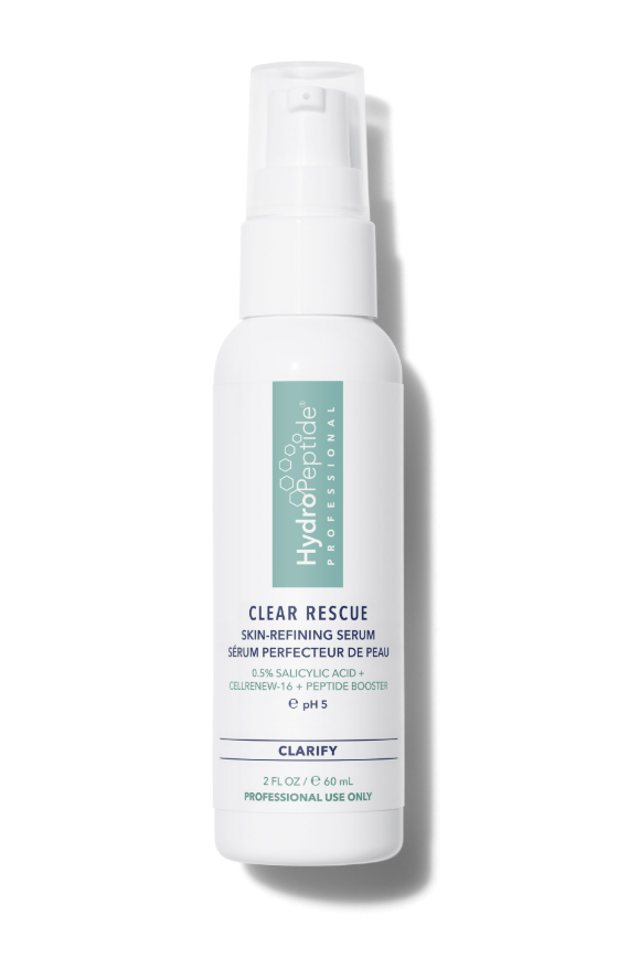 HYDROPEPTIDE CLEAR RESCUE SERUM 
Arc szérum pattanásokra és zsíros bőrre. Tartalmazza a szabadalmaztatott CELLRENEW-16-ot, SZALICILSAVAT, LACTOBACILLUS ferment lizatot. Pozitívan befolyásolja az epidermisz növekedését, miközben védi a bőr mikroflórá