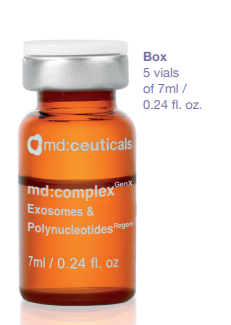 MD:CEUTICALS md:COMPLEX GENX EXOSOMES & POLYNUCLEOTIDES REGEN 
Exoszóma kezelés a regenerálásra és megújulásra