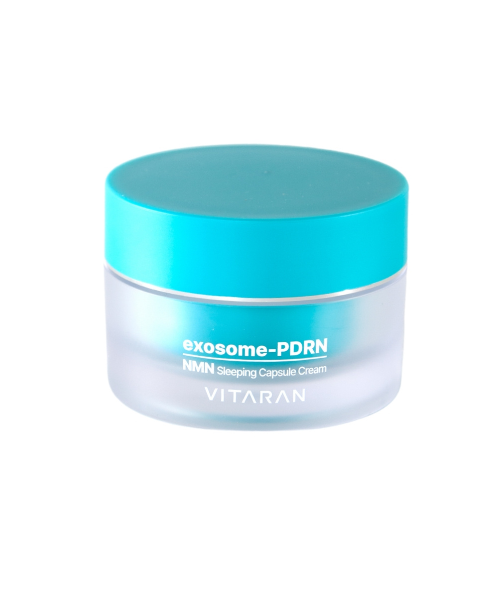 VITARAN HP EXOSOME AND POLYNUCLEOTIDE SLEEPING RICH NIGHT CREAM MADE FROM SALMON SPERM, ENRICHED WITH EXOSOMES AND NIACINAMIDE FOR SKIN REJUVENATION. 
Éjszakai, tápláló krém lazac spermiumból a bőr fiatalítására, regenerálására és hidratálására.