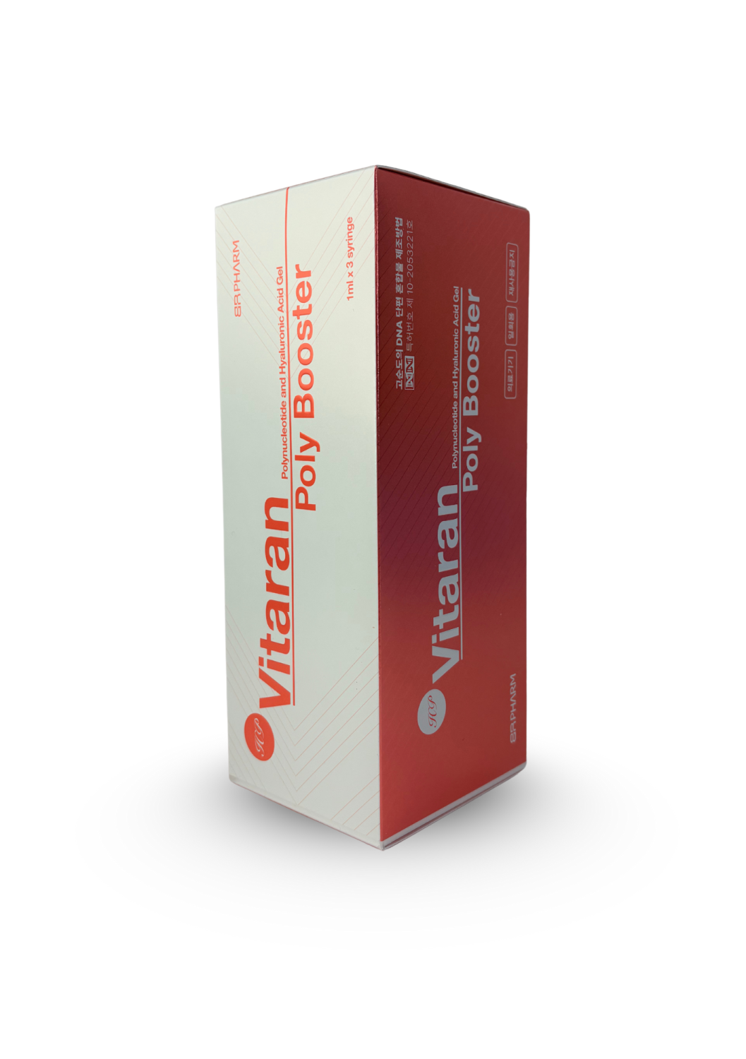 VITARAN HP SKIN POLYBOOSTER - PN POLYNUCLEOTID FROM SALMON AND HYALURONIC ACID GEL 
3x1ml. Vitaran Poly Booster - Lazacból származó polinukleotidok és hialuronsav a szövetek regenerálására. A bőr hidratálása, regenerálás. Fibroblasztok és kollagén s