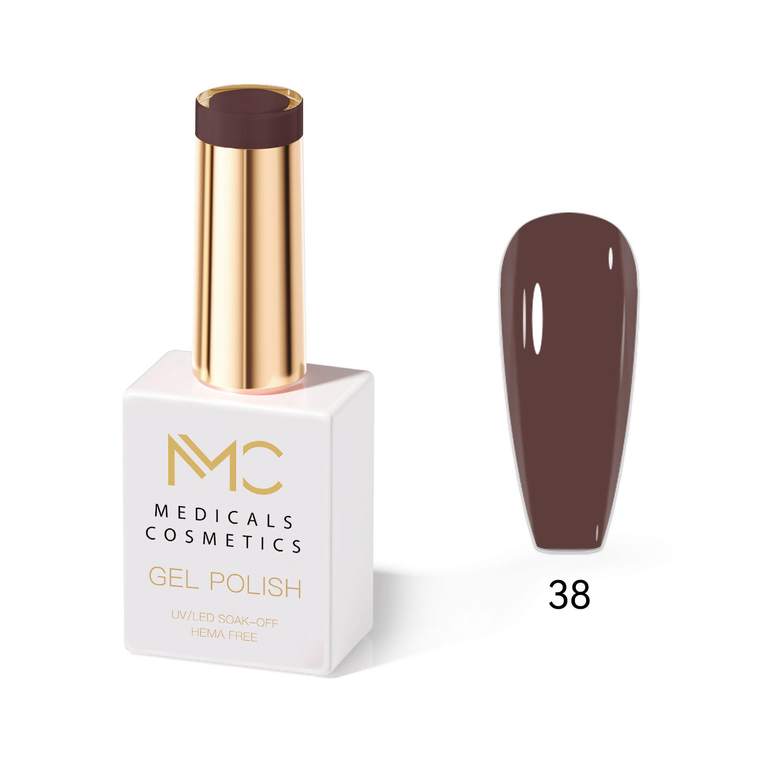 GEL POLISH HEMA FREE - PROFESSIONAL MEDICALS COSMETICS - NAILS COLOR GEL 
MC BURGUNDY 38 - Bordó körömzselé UV lámpa alá.  HEMA FREE