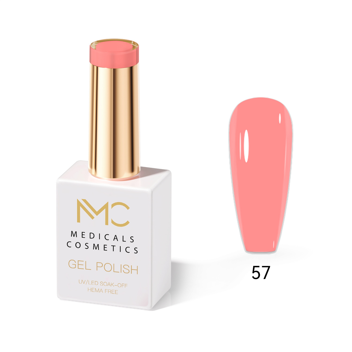 GEL POLISH HEMA FREE - PROFESSIONAL MEDICALS COSMETICS - NAILS COLOR GEL 
MC PINK 57 - RÓZSASZÍNű HEMA MENTES körömgél UV lámpa alá.  HEMA FREE