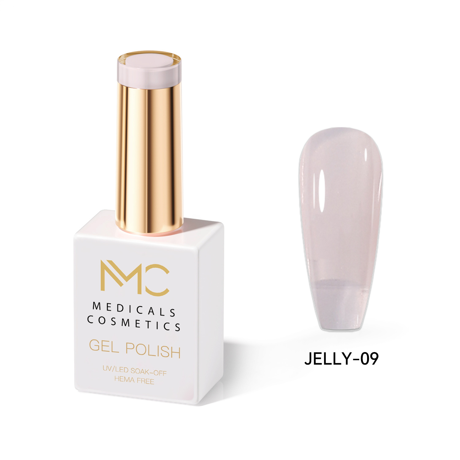 JELLY GEL POLISH HEMA FREE - PROFESSIONAL MEDICALS COSMETICS - NAILS COLOR JELLY GEL 
MC JELLY 09 - Rózsaszín körömgél UV lámpa alá. Luxus hatású, átlátszó üveghatású körmök.  HEMA FREE