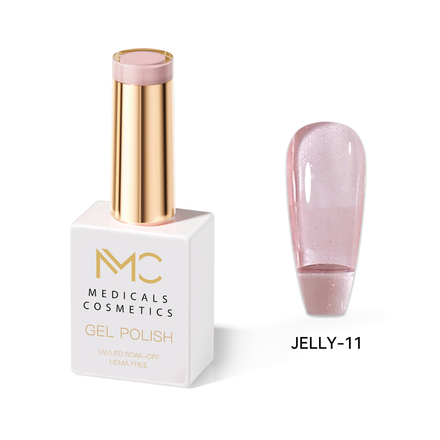 JELLY GEL POLISH HEMA FREE - PROFESSIONAL MEDICALS COSMETICS - NAILS COLOR JELLY GEL 
MC JELLY 11 - Rózsaszín gél a körmökre UV lámpa alá. Luxus hatású, átlátszó üvegszerű körmök effekt.  HEMA FREE