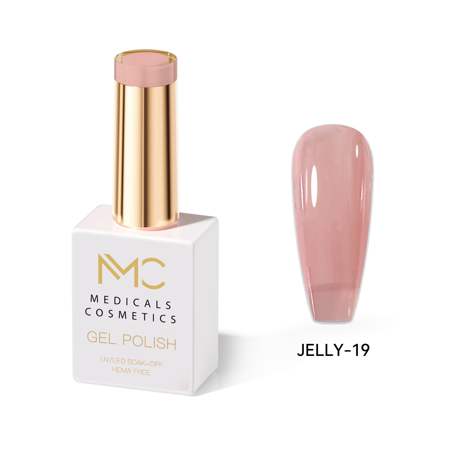 JELLY GEL POLISH HEMA FREE - PROFESSIONAL MEDICALS COSMETICS - NAILS COLOR JELLY GEL 
MC JELLY 19 - Rózsaszín köröm gél UV lámpa alá. Luxusköröm hatású áttetsző üveghatású körmök.  HEMA FREE