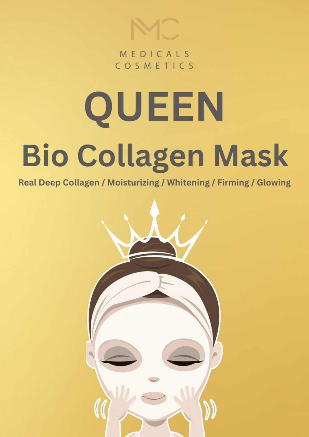 MEDICALS COSMETICS QUEEN BIO COLLAGEN MASK 
Hidrogél arcpakolás Medicals Cosmetics kollagénnal