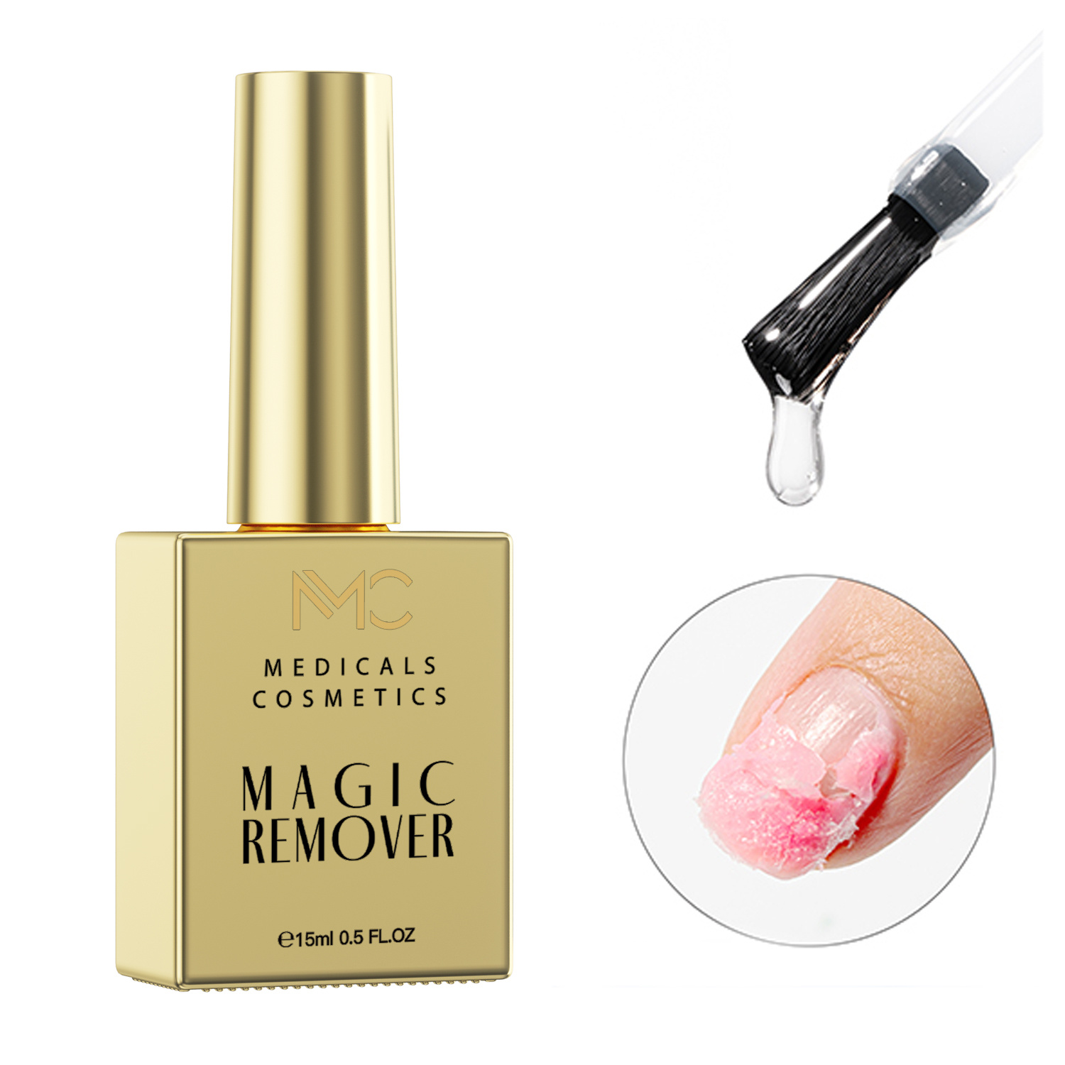 MAGIC REMOVER PROFESSIONAL   MC MEDICALS COSMETICS 
Különleges és innovatív készítmény a Hemma Free géllakk eltávolításához. Gyors és hatékony formula – 3–5 perc alatt feloldja a lakkot. Kíméletes a természetes körmökhöz, felesleges károsítás nél
