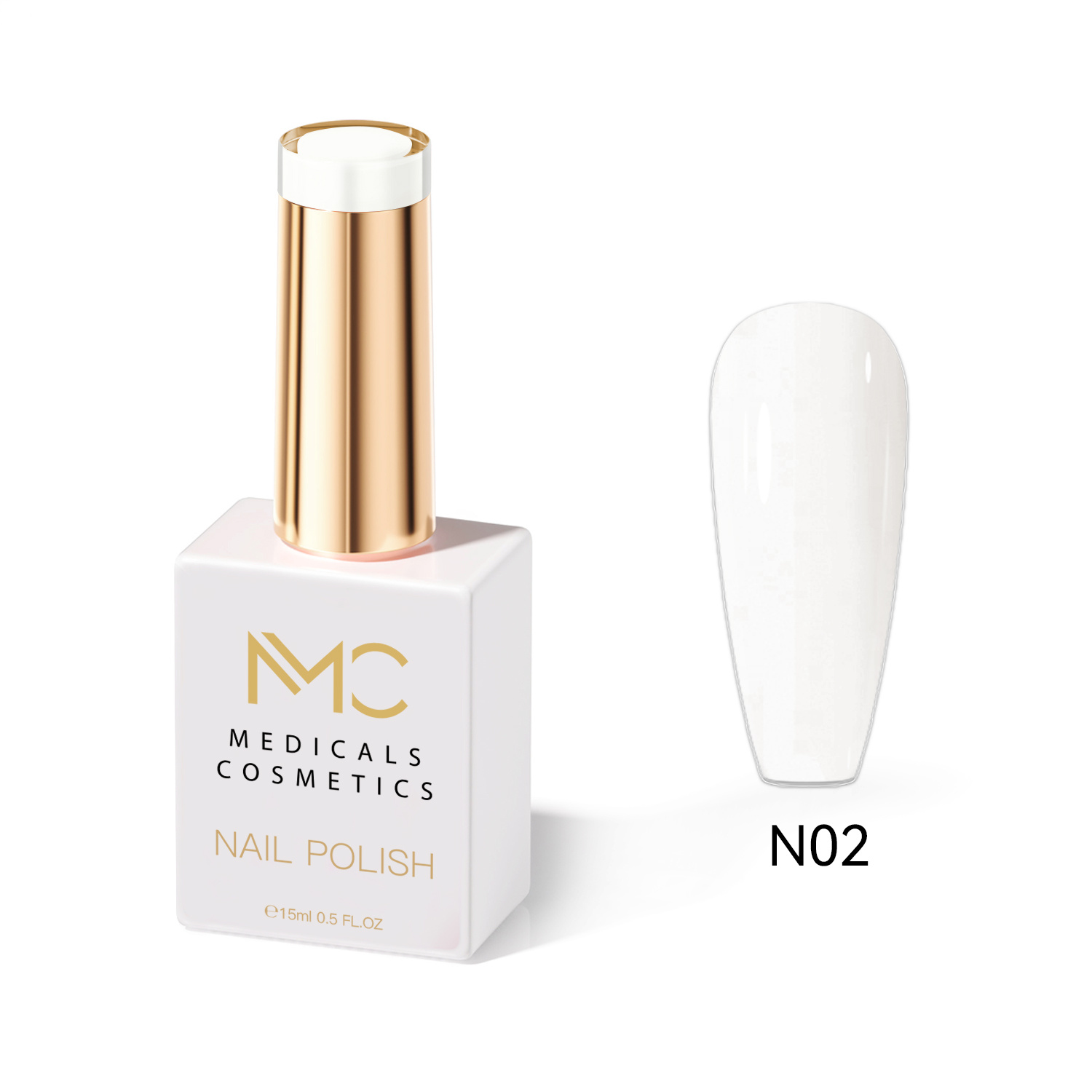 NAIL POLISH  PROFESSIONAL  MC MEDICALS COSMETICS 
MC KÖRÖMLAKK 02 - LAK A KÖRÖMRE időtlen fehér színnel, tartós hatással és luxus megjelenéssel