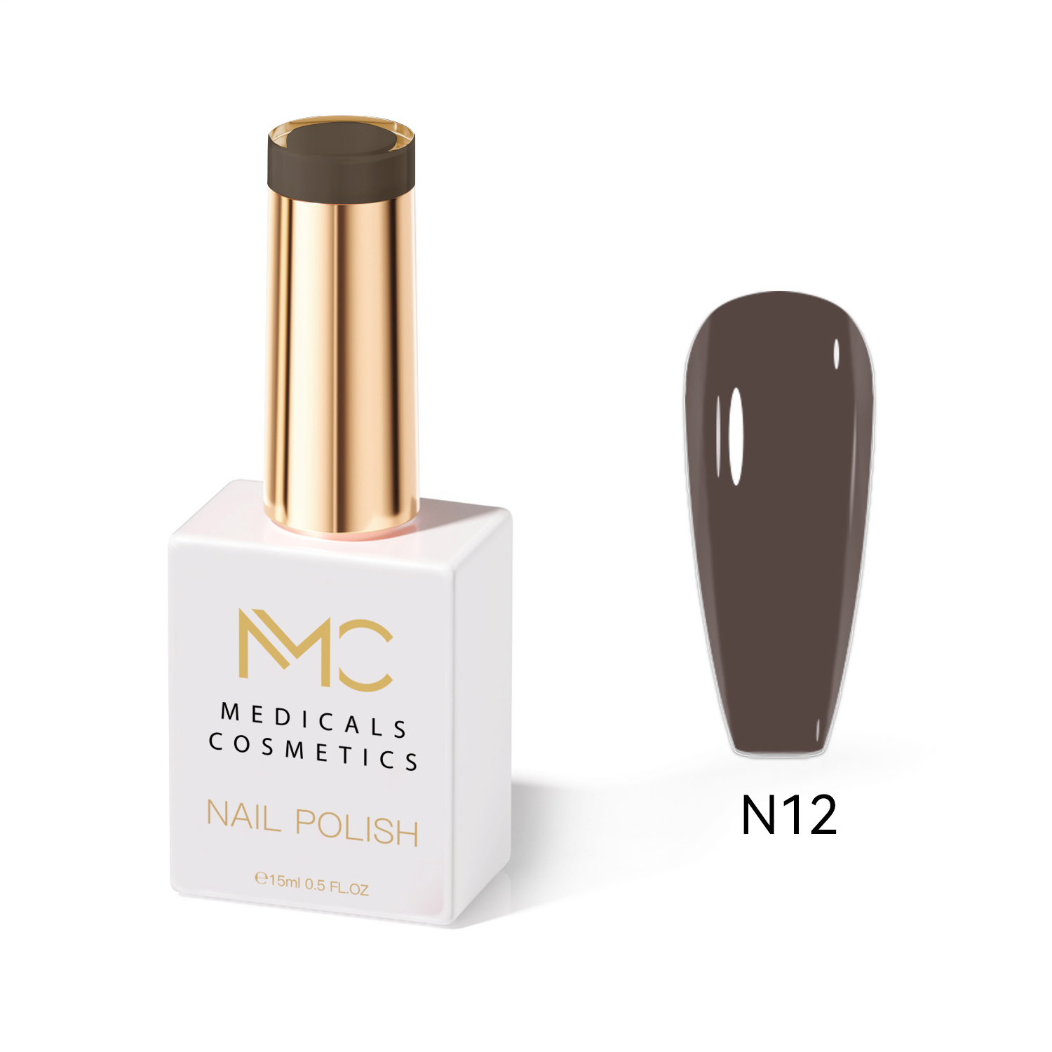 NAIL POLISH  PROFESSIONAL  MC MEDICALS COSMETICS 
MC KÖRÖMLAKK 12 - A KÖRÖMRE szánt lakk időtlen szürke színben, tartós hatással és luxus megjelenéssel