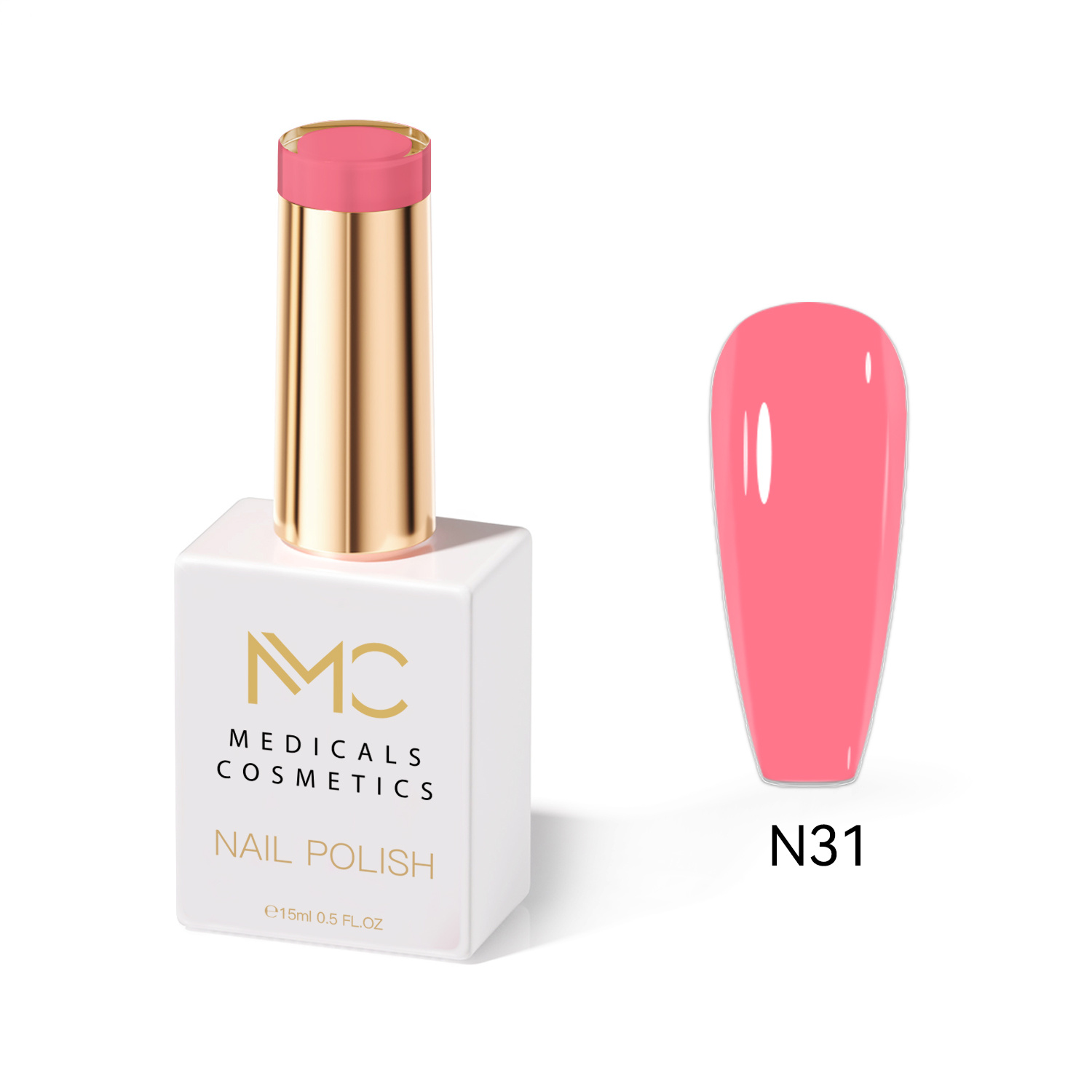 NAIL POLISH  PROFESSIONAL  MC MEDICALS COSMETICS 
MC NAIL POLISH 31 - Körömlakk a letisztult rózsaszín árnyalatban, tartós hatással és luxus megjelenéssel