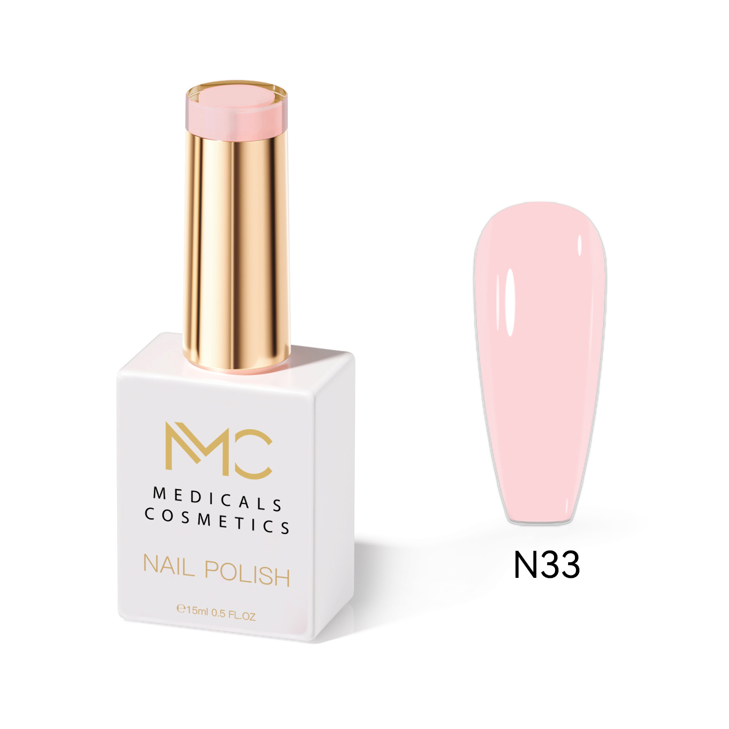 NAIL POLISH  PROFESSIONAL  MC MEDICALS COSMETICS 
MC NAIL POLISH 33 - KÖRÖMLAKK időtálló rózsaszín árnyalatban, tartós hatással és luxus megjelenéssel