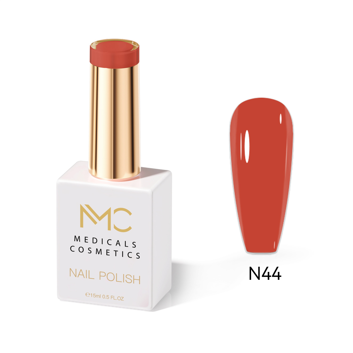 NAIL POLISH  PROFESSIONAL  MC MEDICALS COSMETICS 
MC KÖRÖMLAKK 44 - KÖRÖMLAKK időtlen barna színnel, tartós hatással és luxus megjelenéssel