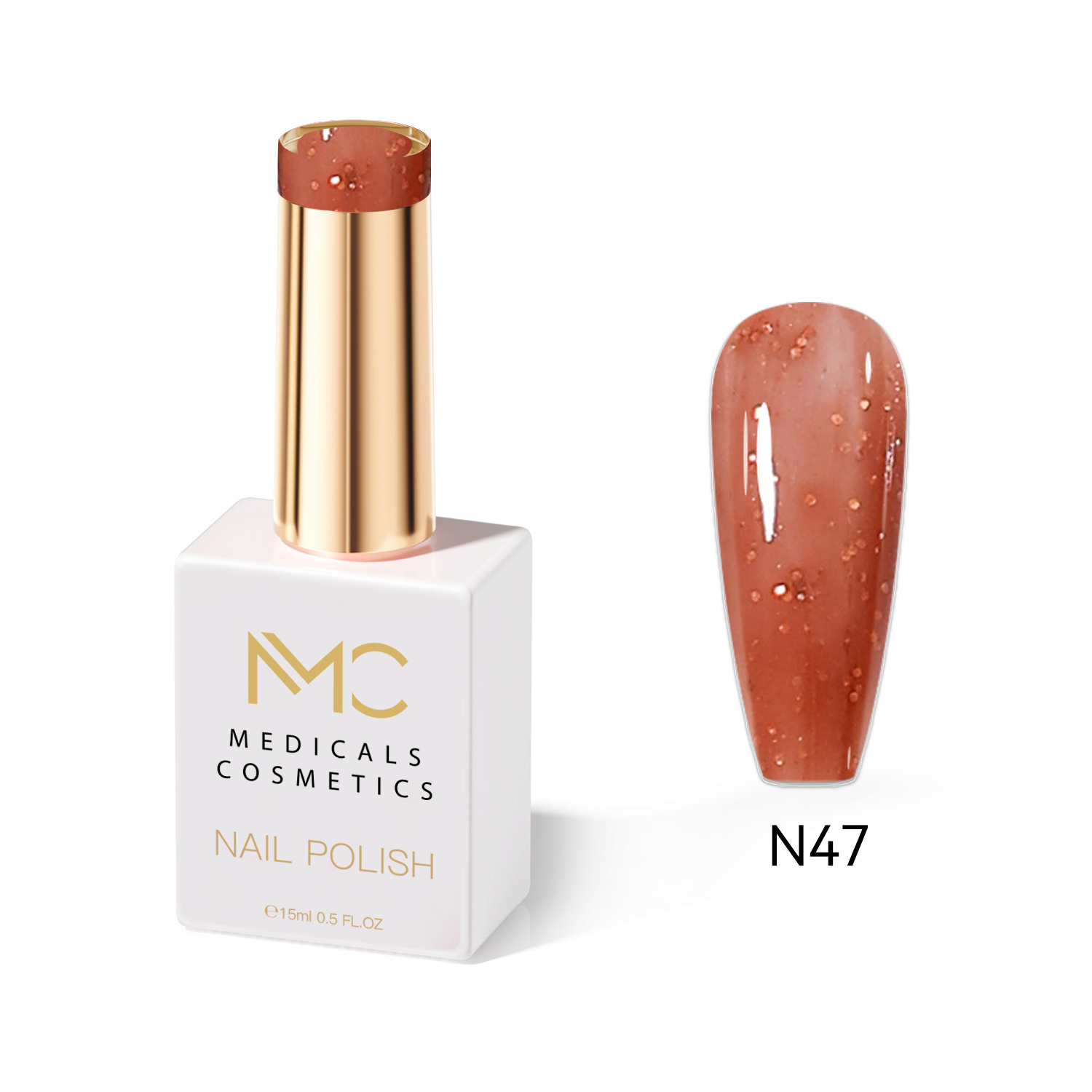 NAIL POLISH  PROFESSIONAL  MC MEDICALS COSMETICS 
MC KÖRÖMLAKK 47 - KÖRÖMRE VALÓ LAK örökzöld barna árnyalatban, tartós hatással és luxus megjelenéssel