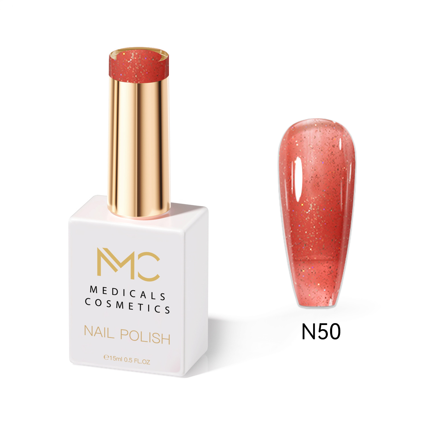 NAIL POLISH  PROFESSIONAL  MC MEDICALS COSMETICS 
MC KÖMÖLJLAK 50 - LAK Körmökre időtlen arany színben, tartós hatással és luxus megjelenéssel