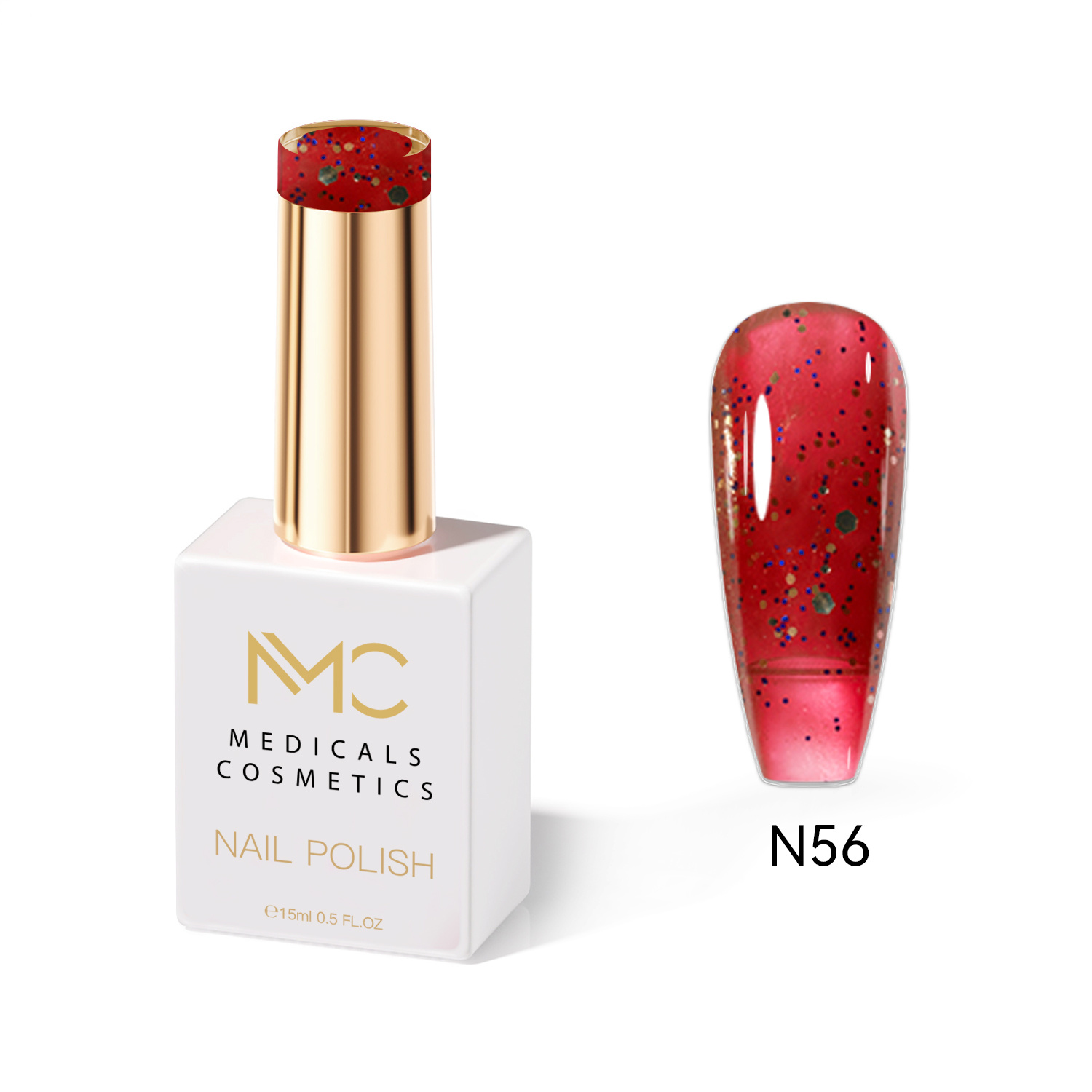 NAIL POLISH  PROFESSIONAL  MC MEDICALS COSMETICS 
MC NAIL POLISH 56 - Körömlakk időtlen, vörös színnel, tartós hatással és luxus megjelenéssel