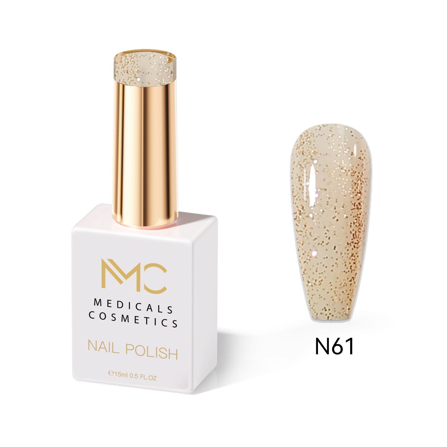 NAIL POLISH  PROFESSIONAL  MC MEDICALS COSMETICS 
MC NAIL POLISH 61 - Körömlakk időtlen fehér színben, hosszan tartó hatással és luxus megjelenéssel