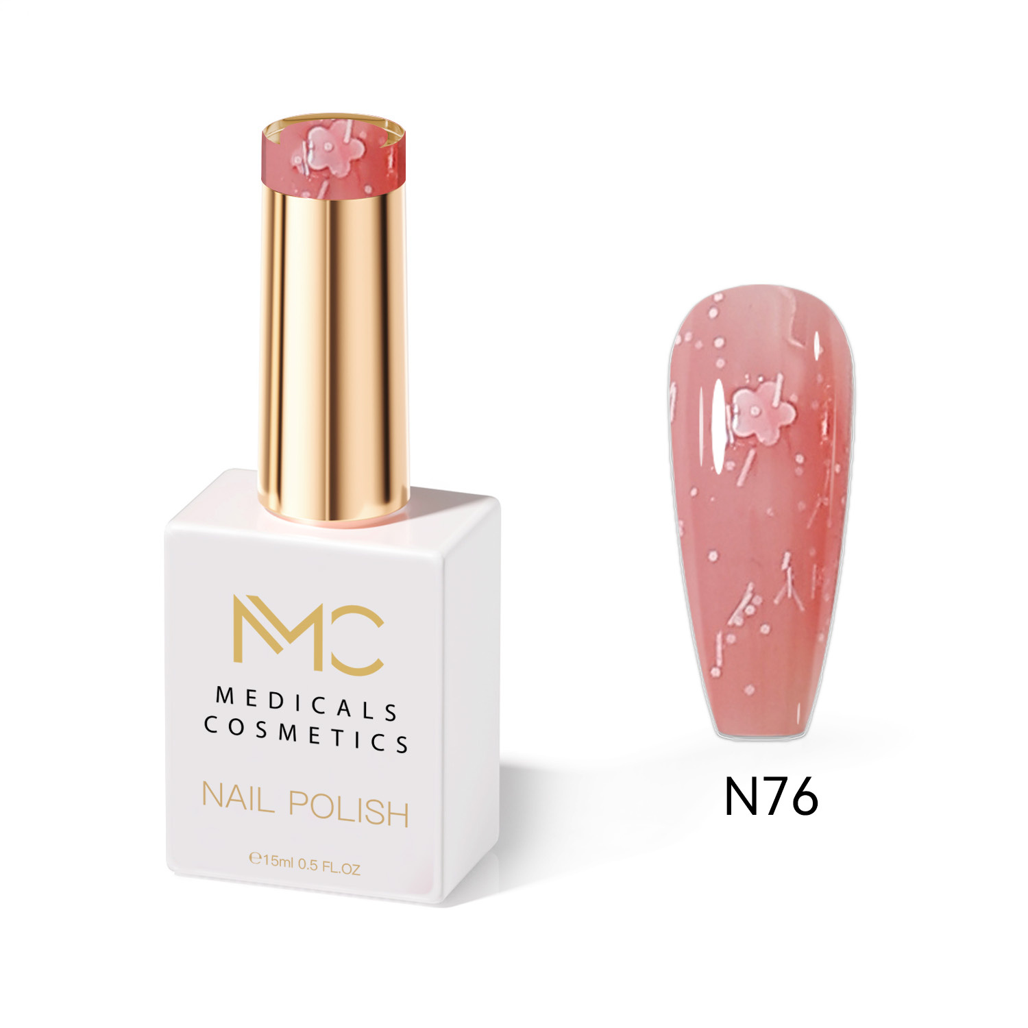 NAIL POLISH  PROFESSIONAL  MC MEDICALS COSMETICS 
MC KÖRÖMLAKK 76 - LAK A KÖRÖMRE egy időtálló rózsaszín árnyalatban, tartós hatással és luxus megjelenéssel