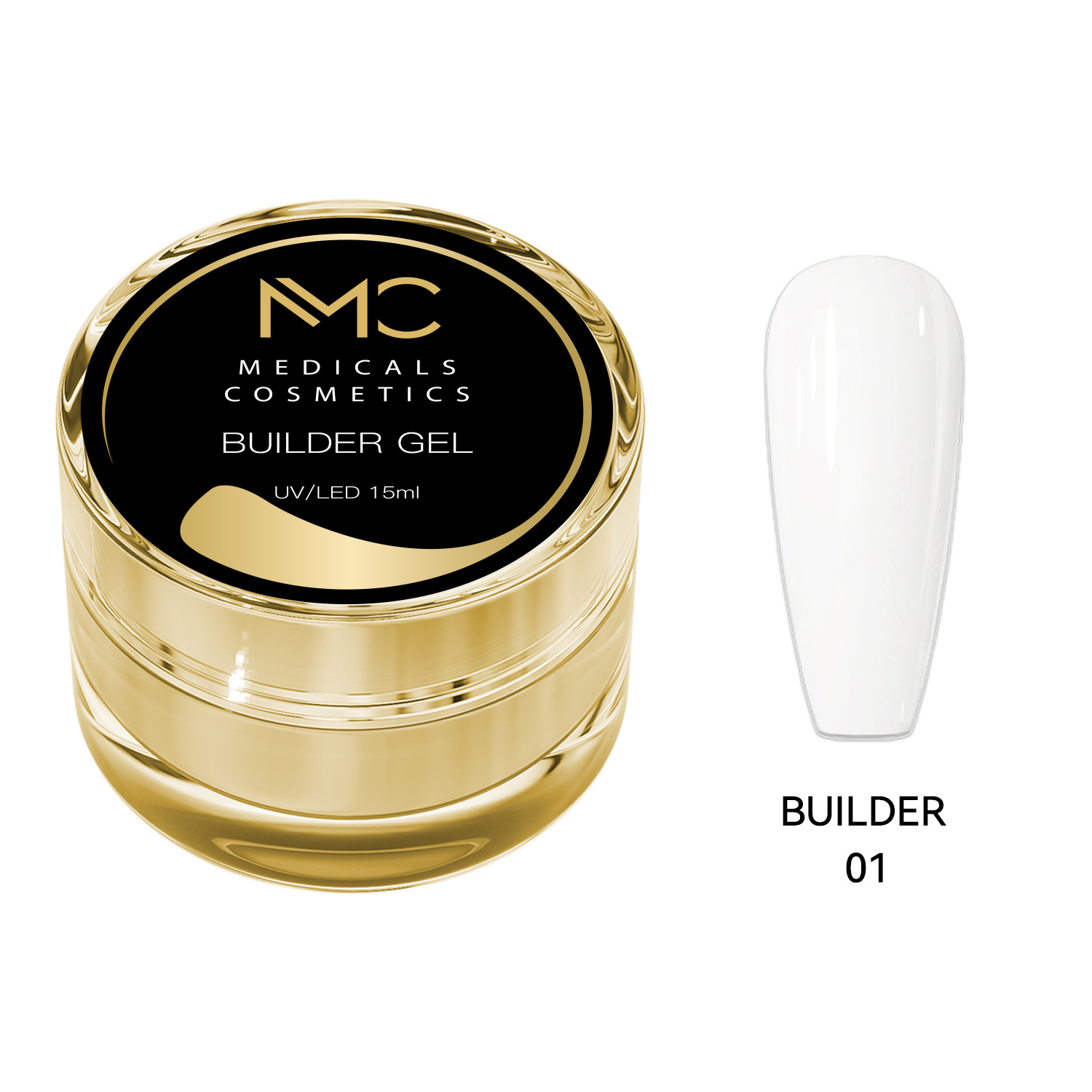 BUILDER GEL REGULAR - PROFESSIONAL MEDICALS COSMETICS - WHITE 
Fehér modellező gél a körmök számára
