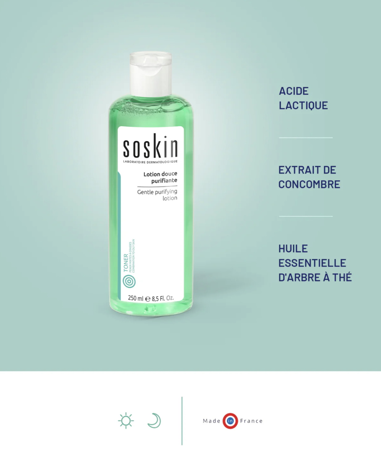 SOSKIN AKN PURIFYING CLEANSING GEL 
Tisztító zselé zsíros és kombinált bőrre