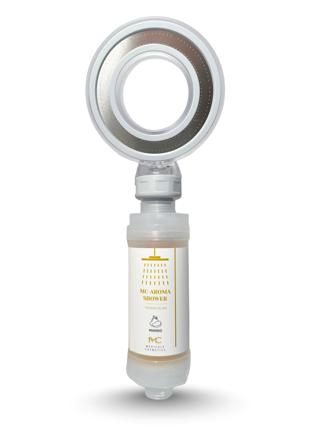 MC-AROMA SHOWER <br>MANGO 
Medicals Cosmetics zuhanyaroma-szűrő <br> Mangó C-vitaminnal