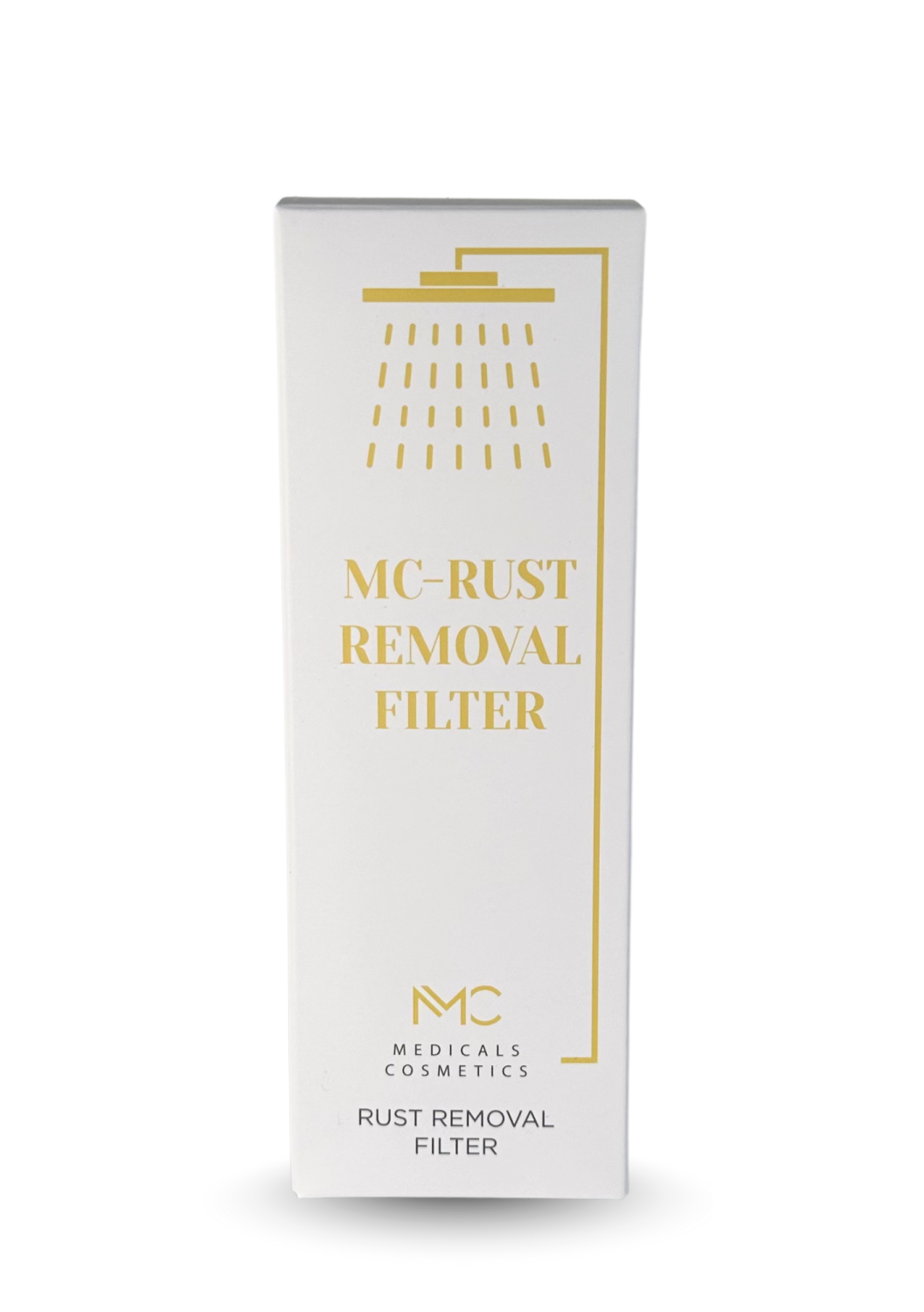 MC-RUST REMOVAL FILTER 
Illatmentes Medicals Cosmetics zuhanyszűrő <br> szennyeződések és rozsda eltávolítására