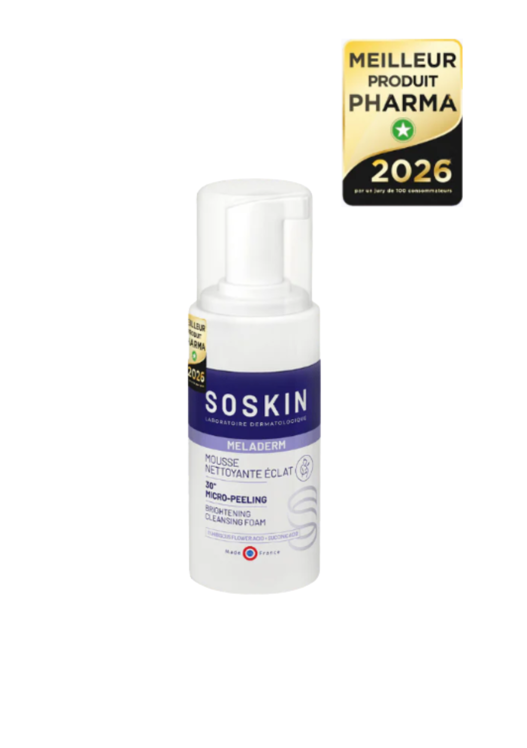 SOSKIN PARIS BRIGHTENING CLEANSING FOAMMELADERM 
Kíméletes antioxidáns mikro-peeling hab