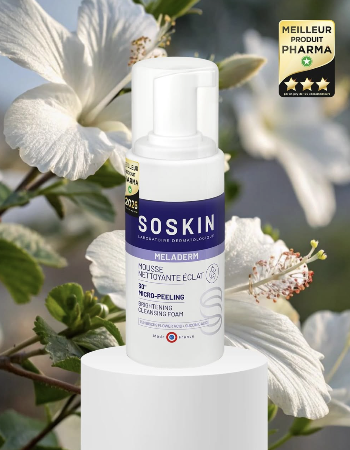 SOSKIN PARIS BRIGHTENING CLEANSING FOAMMELADERM 
Kíméletes antioxidáns mikro-peeling hab