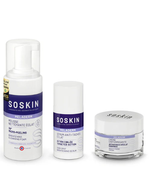 SOSKIN PARIS DARK SPOT BRIGHTENING SERUM<BR>MELADERM 
Gyengéd, bőrhalványító szérum pigmentfoltok ellen
