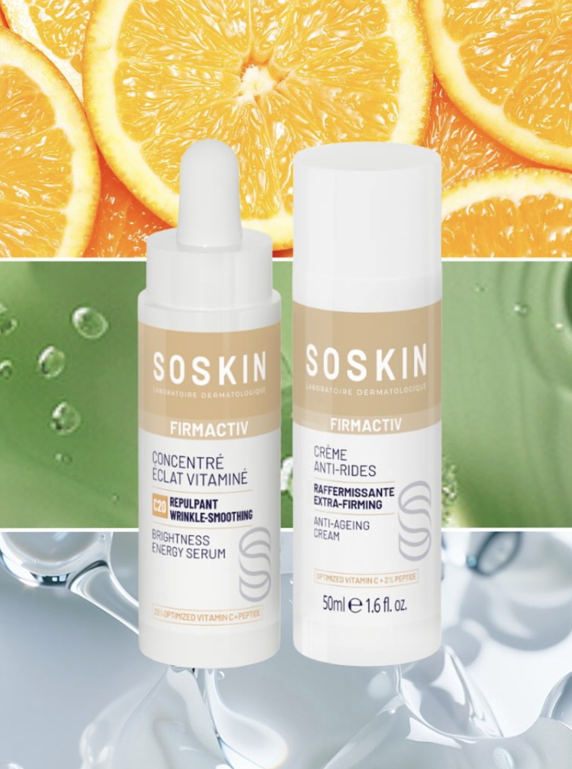 SOSKIN PARIS BRIGHTNESS EXERGY SERUM<BR>FIRMACTIV 