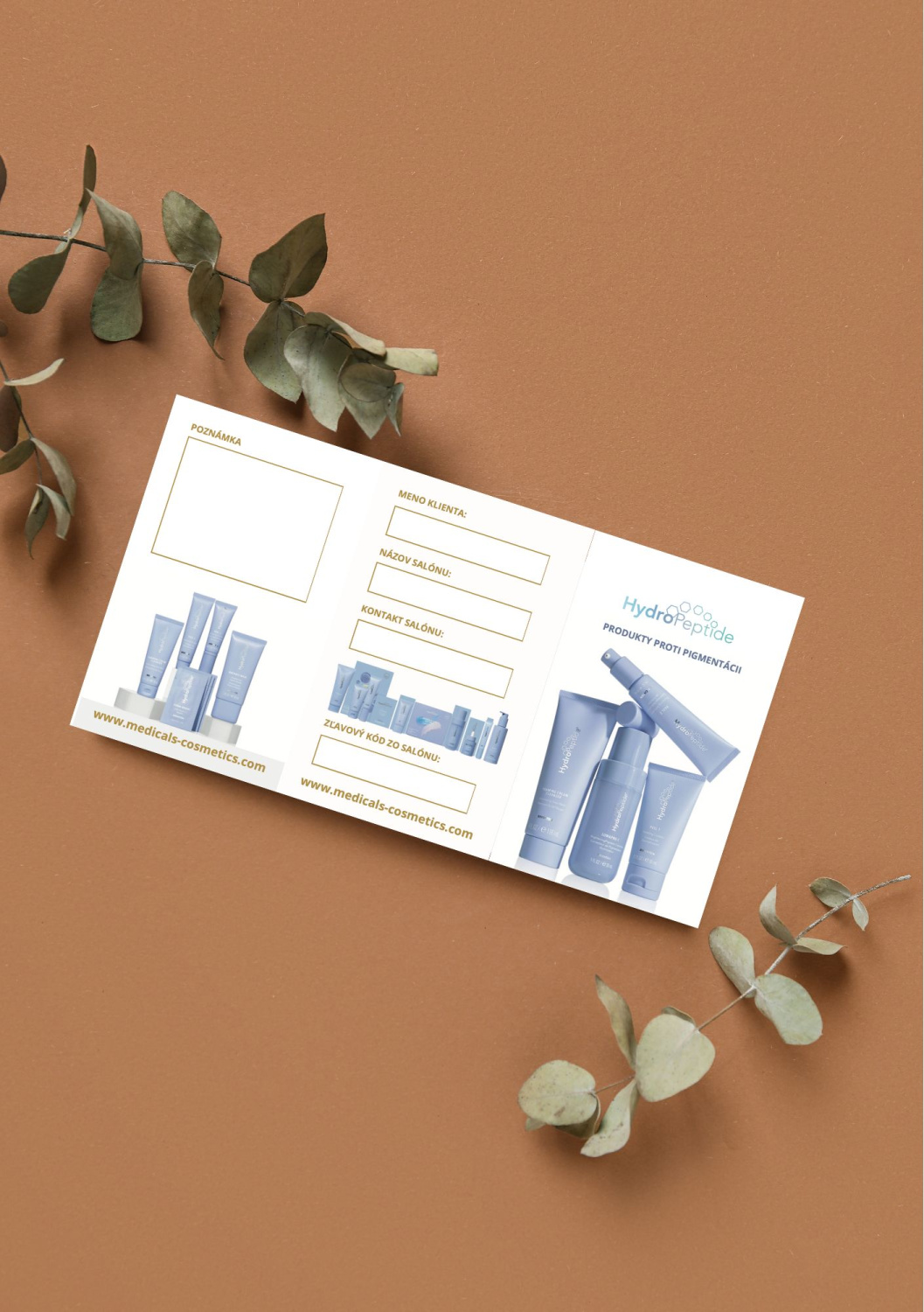 HYDROPEPTIDE CARDS 10 KS 
Kártyák ügyfeleknek - Pigmentáció elleni termékek