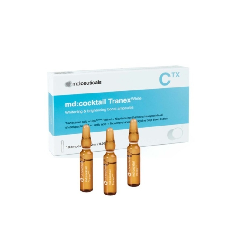 MD:CEUTICALS md:COCKTAIL TRANEX WHITE 
Regeneráló, világosító és fiatalító hatóanyag-koncentrátum
