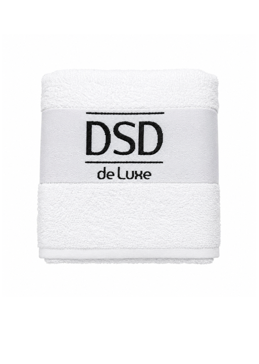 DSD White Towel big 50 x 100, Black Logo Osuška veľká biela s čiernou výšivkou DSD
