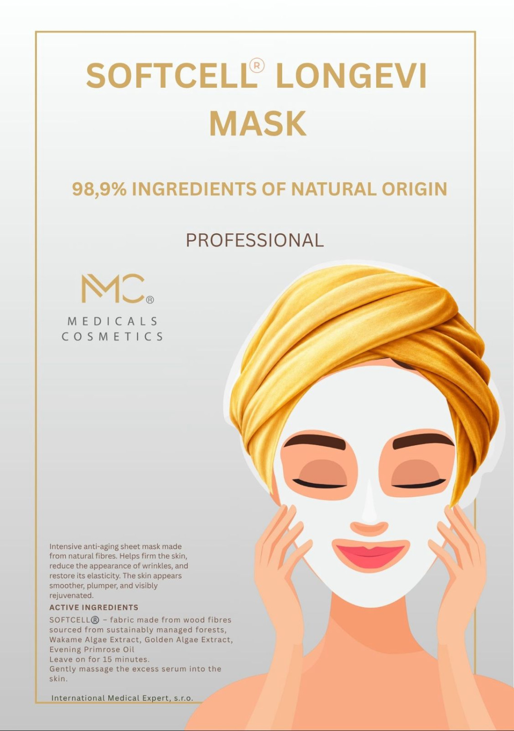 SOFTCELL® LONGEVI-MASK 
Regeneráló és feszesítő arcpakolás az öregedés jelei ellen