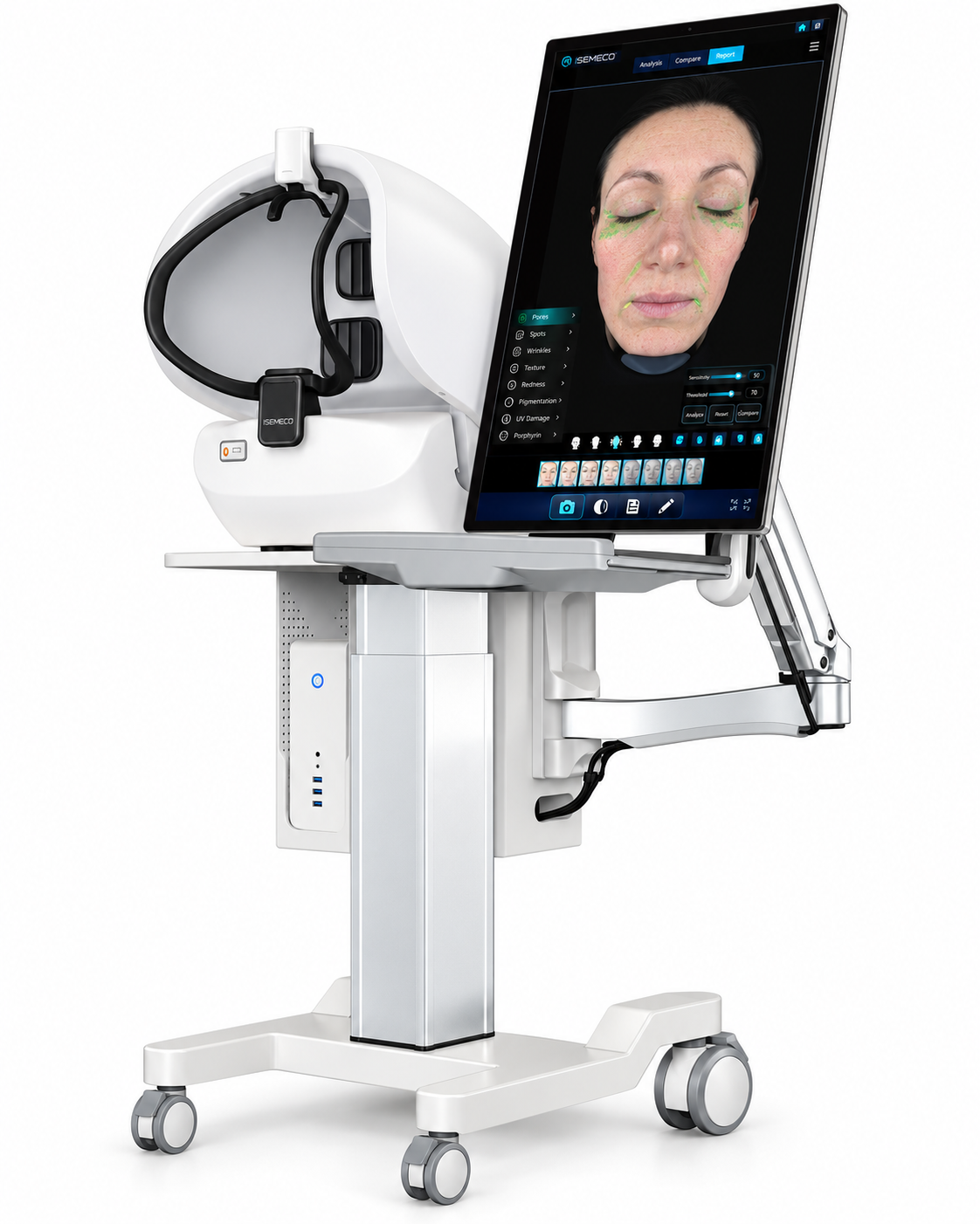 PROFESSIONAL MIRROR SKIN ANALYZER 
Intelligens AI tükör professzionális bőrelemzéshez