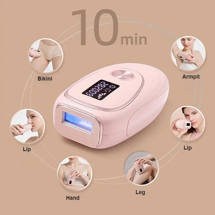 Ice Cool Hair Removal Device <br> Professzionális multifunkciós, fájdalommentes mini-epilátor jeges hűsítővel otthoni használatra