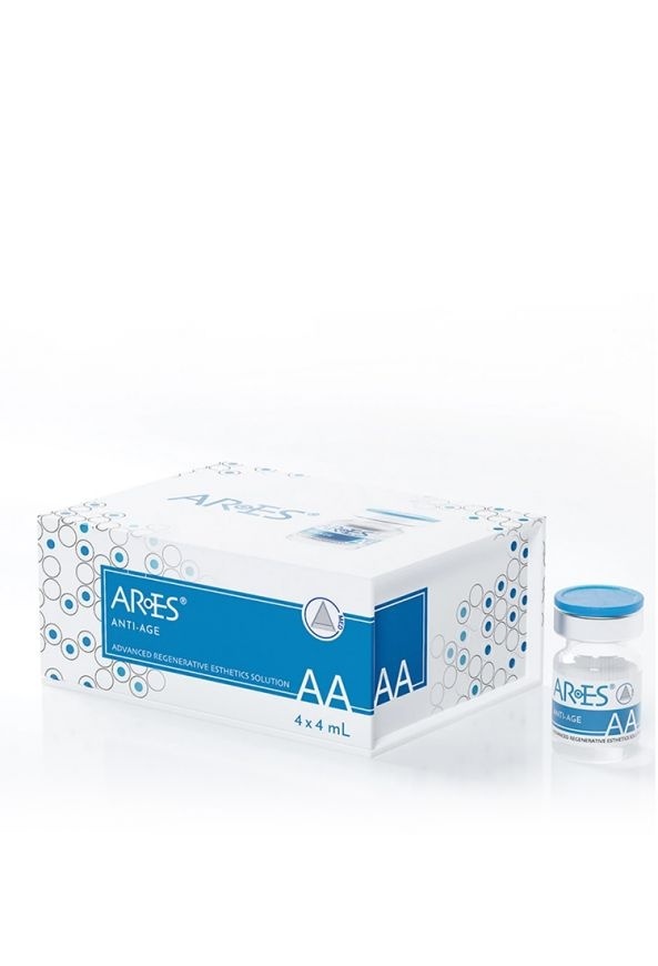 Kollagén-, elasztin- és hialuronsavtermelést stimuláló, bőrrugalmasságot regeneráló oldat <br> Ares Anti-Age 4x4ml