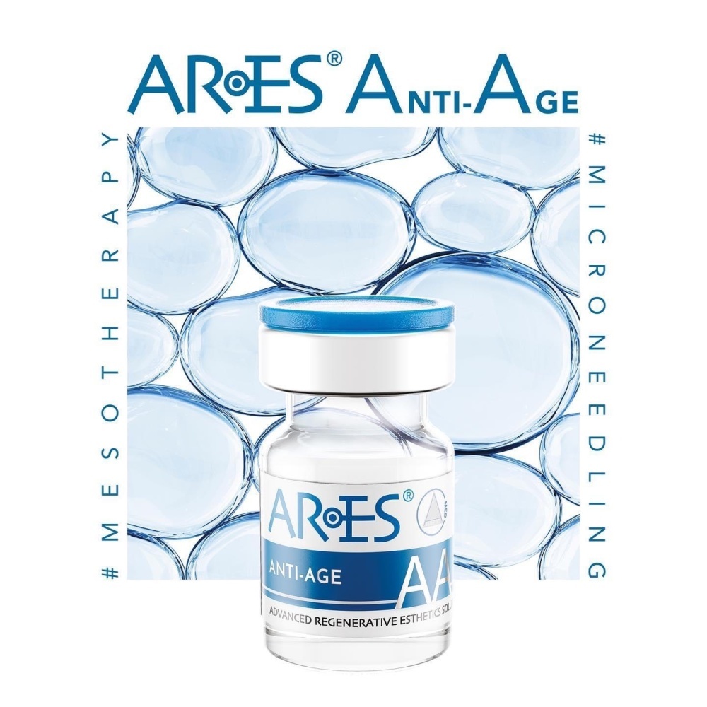 Kollagén-, elasztin- és hialuronsavtermelést stimuláló, bőrrugalmasságot regeneráló oldat <br> Ares Anti-Age 4x4ml