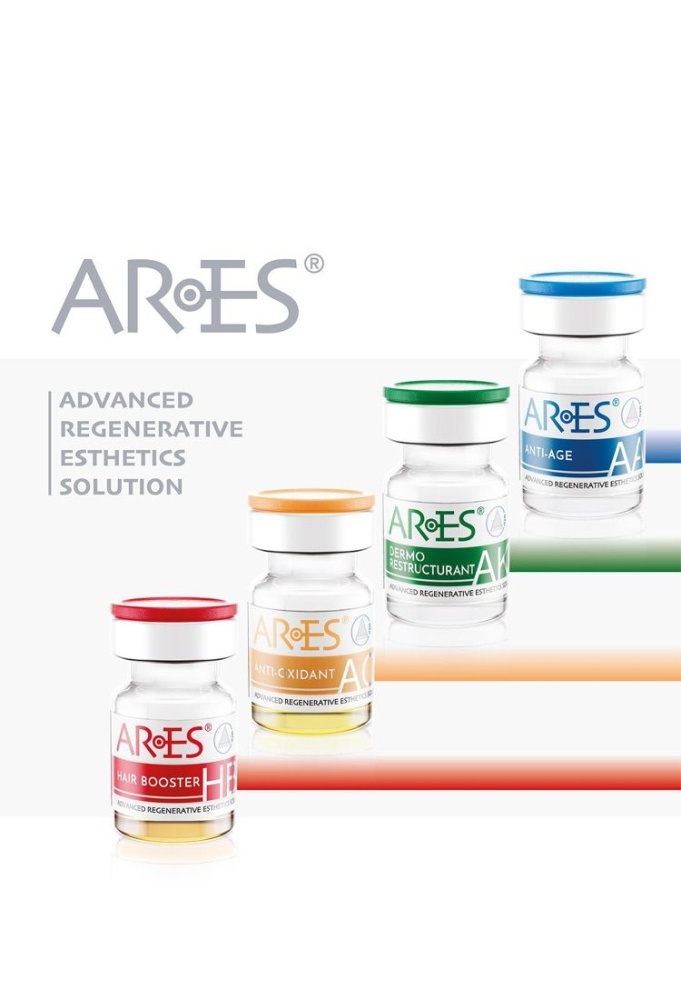 Fejbőrproblémák komplex kezelésére szolgáló mezoterápiás oldat <br> Ares Hair Booster 4x4 ml.