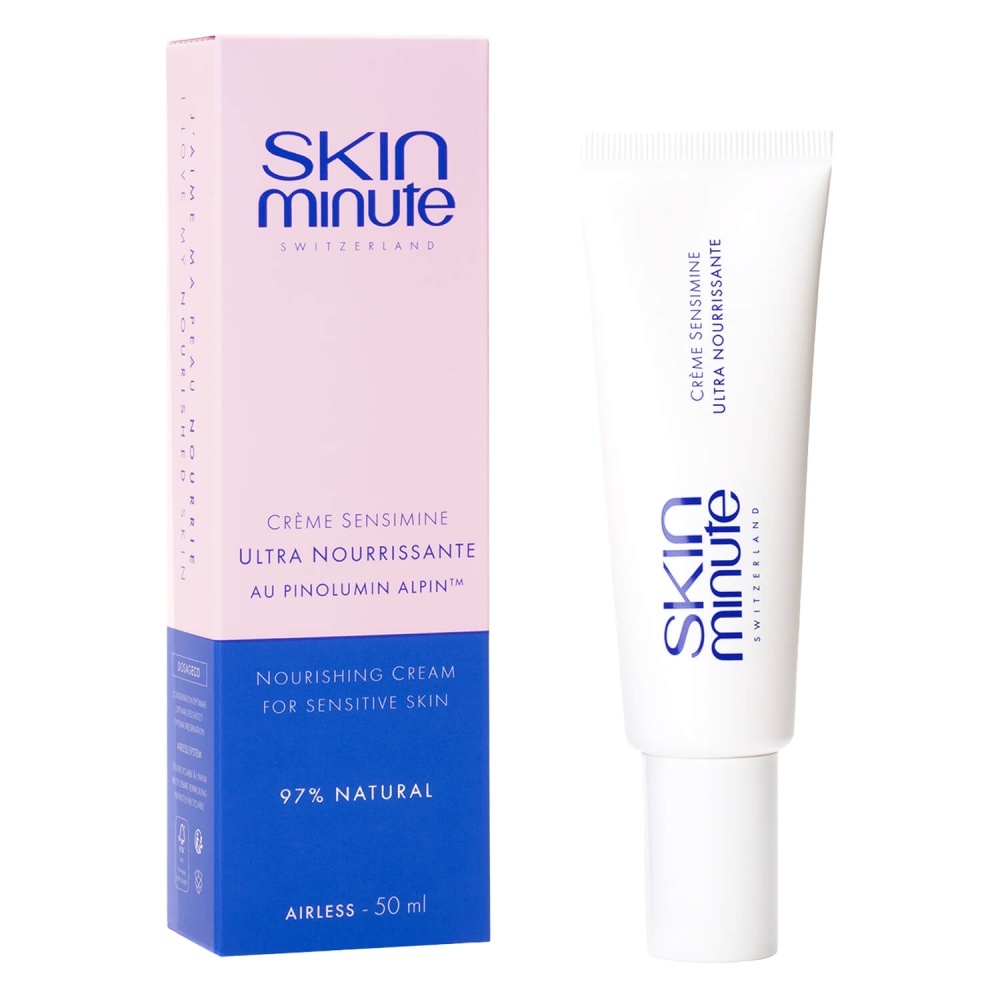 Tápláló krém alpesi boróka kivonattal érzékeny bőrre<br>Vörösödések csökkentésére<br>Skin Minute Nourishing Cream for sensitive skin