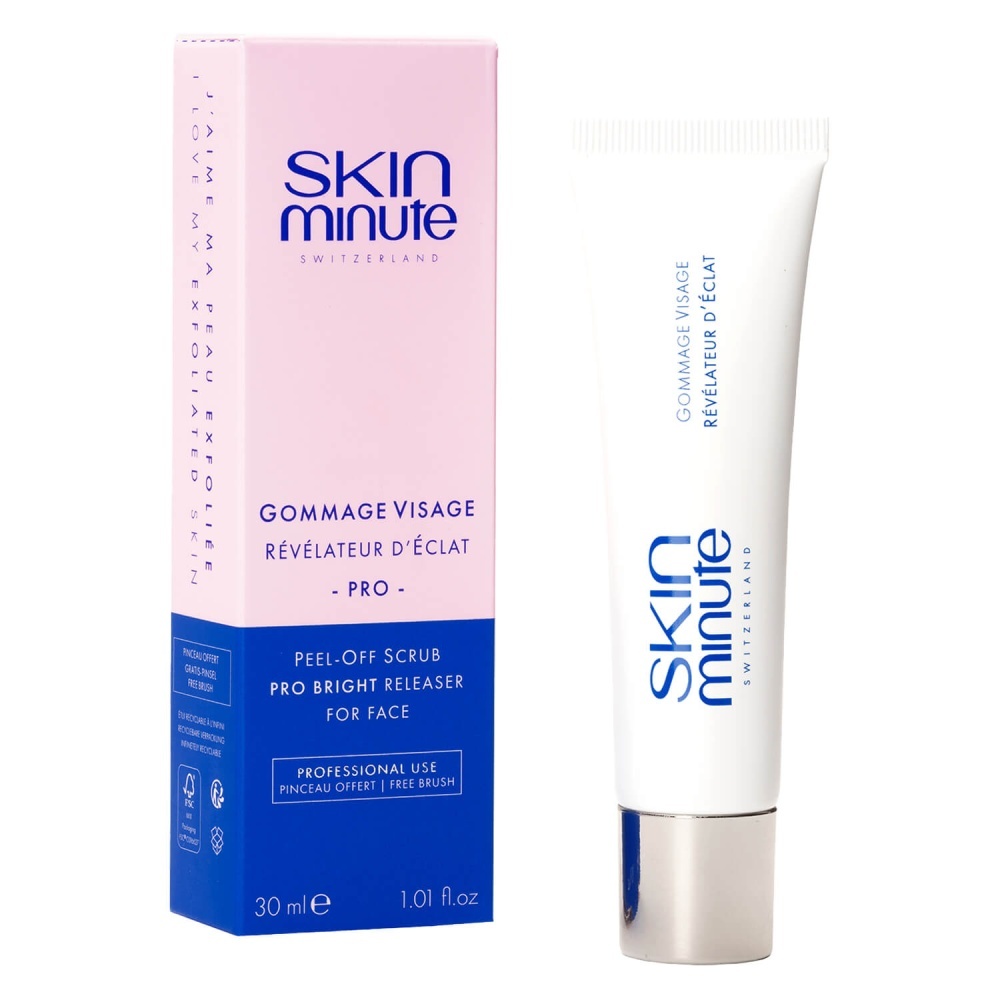 Arcbőr radír B-vitaminnal<br>Hámlasztó szemcsementes peeling rizskeményítővel<br>Skin Minute Peel off scrub for face