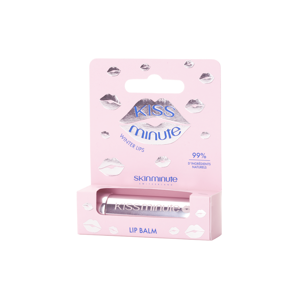 Ajakbalzsam E-vitaminnal<br>Ragyogó és selymes ajkakért<br>Skin Minute Kiss Minute Lip Balm